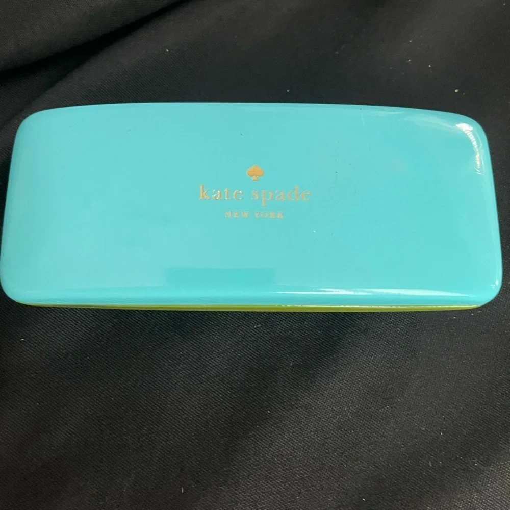 Kate Spade Aqua and Lime sunglasses case